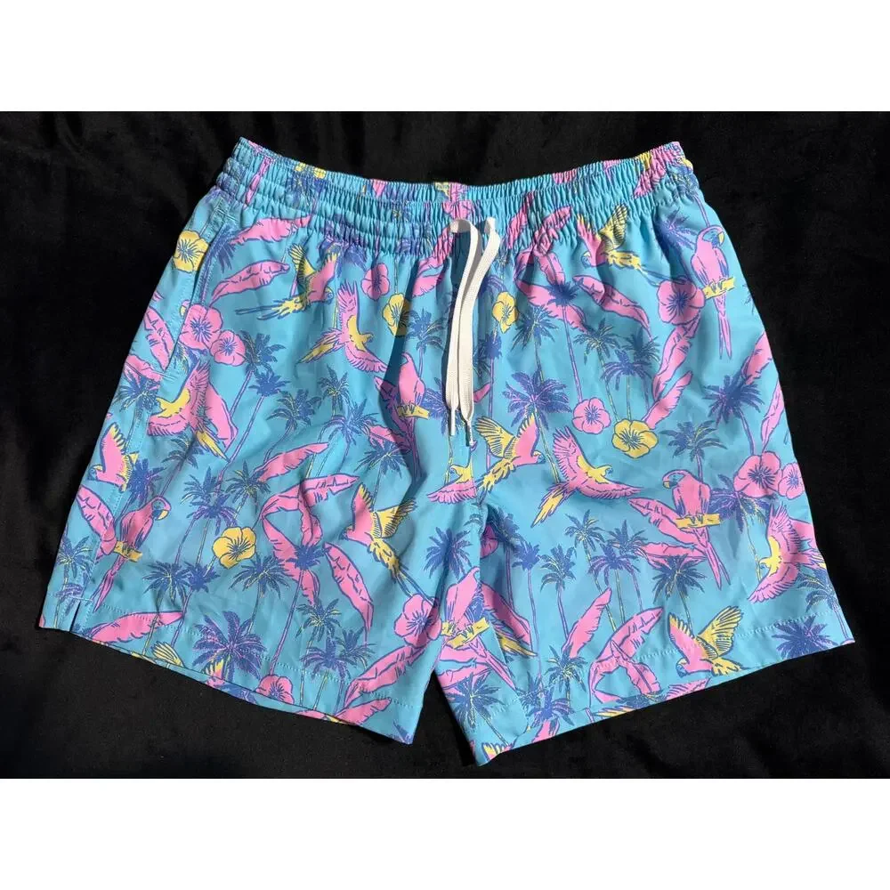 Chubbies Mens FLOCKED PARTIES Boxer Liner Swim Suit Trunks Large L